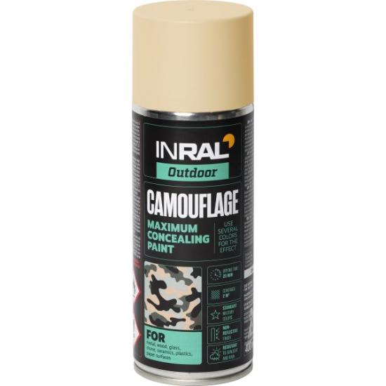 Prekės „Dažai INRAL CAMOUFLAGE RAL1001 matiniai 400 ml“ paveikslėlis