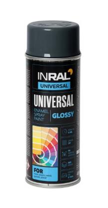 Prekės „Dažai aerozoliniai INRAL UNIVERSAL RAL 7016, Antracito pilka, blizgi, 400 ml“ paveikslėlis