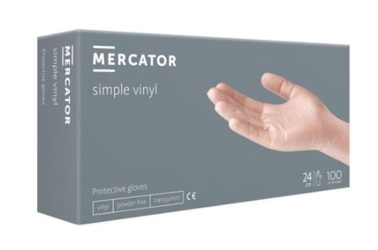 Prekės „Pirštinės vienkartinės vinilas 100 L Mercator“ paveikslėlis