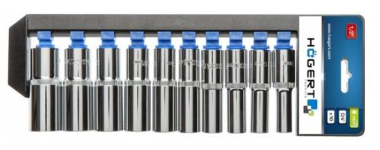 Prekės „Rinkinys galvučių prailgintų 1/2" 10-24 mm 76 mm 10vnt Hiogert HT1A888“ paveikslėlis