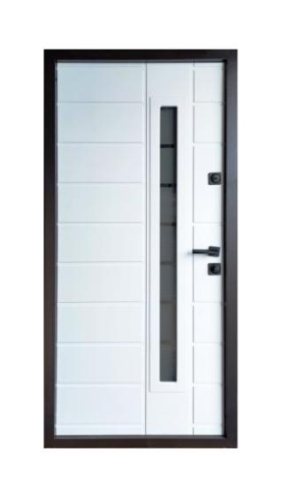 Prekės „Lauko durys MAGDA T15-148 su stiklu 86D Ruda 8019“ paveikslėlis