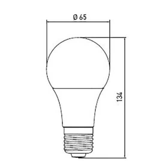 Prekės „Lempa LED E27/18W/4000K/1750lm/180* GTV“ paveikslėlis