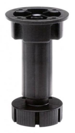 Prekės „Kojelė baldams reguliuojama virtuvei 135-165 mm plastiko juoda Mod.Plast/ h150“ paveikslėlis