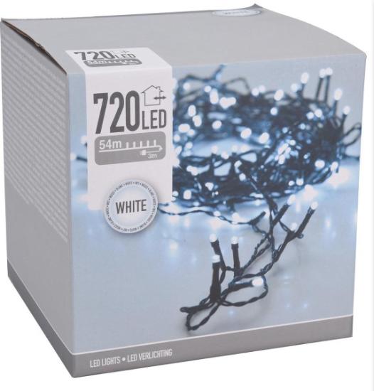 Prekės „Kalėdinė girlianda 720 LED, 54 metrai, šaltai balta“ paveikslėlis