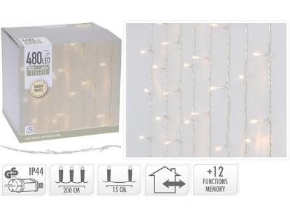 Prekės „Elektrinė girlianda - varvekliai 480 LED 2 m, šiltai baltos spalvos“ paveikslėlis