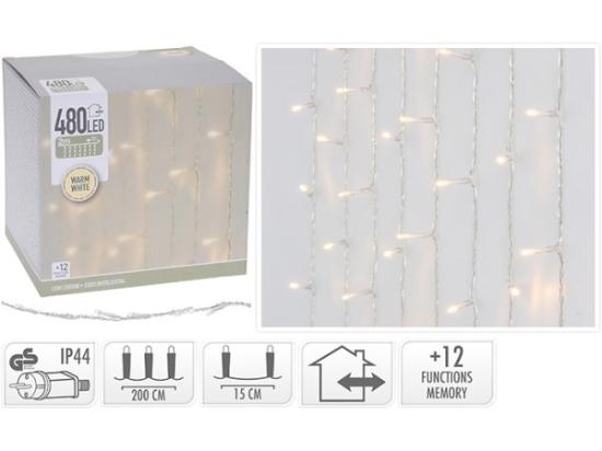 Prekės „Elektrinė girlianda - varvekliai 480 LED 2 m, šiltai baltos spalvos“ paveikslėlis