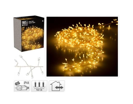 Prekės „Elektrinė girlianda 960 LED 9,6 m, šiltai baltos spalvos“ paveikslėlis