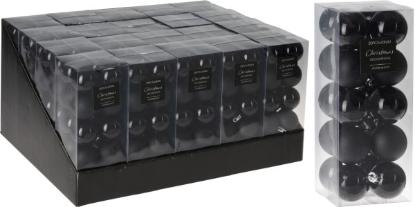 Prekės „Rinkinys eglutės žaisliukų 20 vnt x 40 mm Black“ paveikslėlis