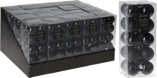 Prekės „Rinkinys eglutės žaisliukų 20 vnt x 40 mm Black“ paveikslėlis