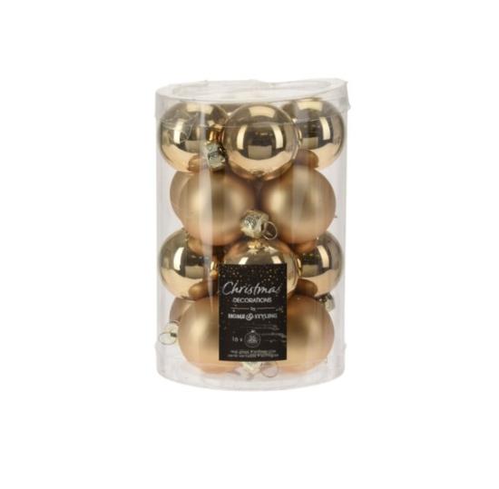 Prekės „Rinkinys eglutės žaisliukų 35 mm 16 vnt Gold“ paveikslėlis
