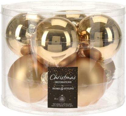 Prekės „Rinkinys eglutės žaisliukų 70 mm 8 vnt Gold“ paveikslėlis