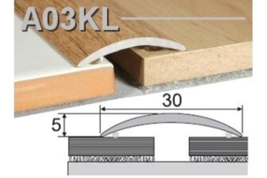 Prekės „Profilis A03 30x5mm 180cm ąžuolas Malaga“ paveikslėlis
