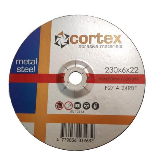 Prekės „Diskas šlifavimui metalo 230x6x22,2 mm Cortex“ paveikslėlis