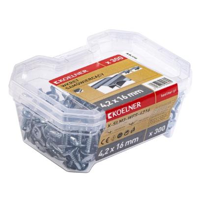 Prekės „Savisriegiai metalas/metalas 4,2x16 mm su grąžteliu 300 vnt Koelner“ paveikslėlis