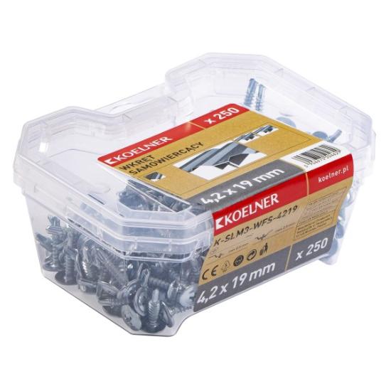 Prekės „Savisriegiai metalas/metalas 4,2x19 mm su grąžteliu 250 vnt Koelner“ paveikslėlis