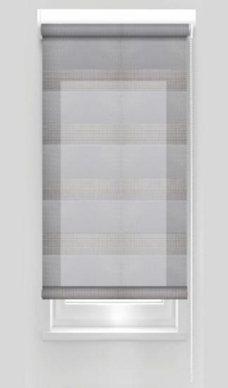 Prekės „Klasikinė ritininė užuolaida ZPF 16 D&N, pilkos sp., Ø 25 mm, 100 x 160 cm“ paveikslėlis