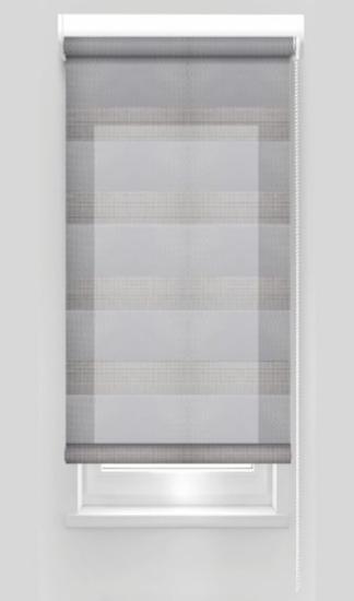 Prekės „Klasikinė ritininė užuolaida ZPF 16 D&N, pilkos sp., Ø 25 mm, 120 x 160 cm“ paveikslėlis