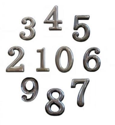 Prekės „Numeris buto klij.9 CP plastmas.chr.“ paveikslėlis