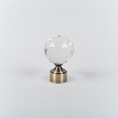 Prekės „Užbaigimas karnizui CRYSTAL šviesiai sendinto aukso spalva 19mm 2 vnt“ paveikslėlis