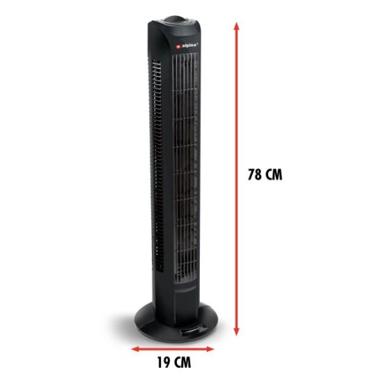 Prekės „Ventiliatorius 45W 78cm Lifetime juodas“ paveikslėlis