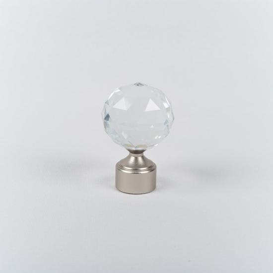 Prekės „Užbaigimas karnizui CRYSTAL šviesiai matinio sidabro spalva 19mm 2vnt“ paveikslėlis