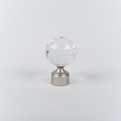 Prekės „Užbaigimas karnizui CRYSTAL šviesiai matinio sidabro spalva 19mm 2vnt“ paveikslėlis