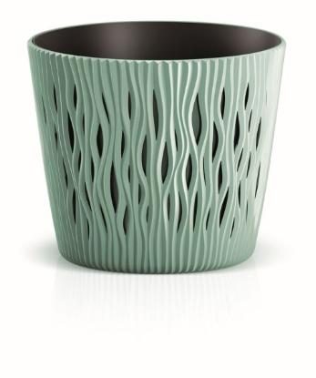 Prekės „Vazonas DSR130 Sandy Round, šalavijo spalvos, 13 cm“ paveikslėlis