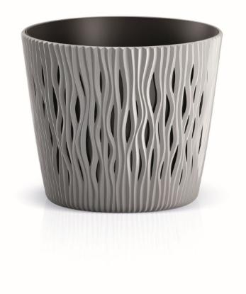 Prekės „Vazonas DSR190 Sandy Round, pilkos spalvos, 19 cm“ paveikslėlis