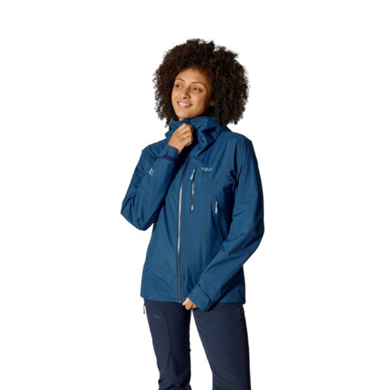 Prekės nuotrauka Moteriška striukė nuo lietaus Rab Downpour Mountain Jacket Wmns - Melsva, S