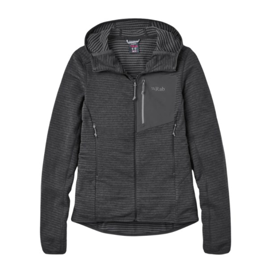 Prekės nuotrauka Moteriškas džemperis Rab Ascendor Light Hoody Wmns - Juoda, XL