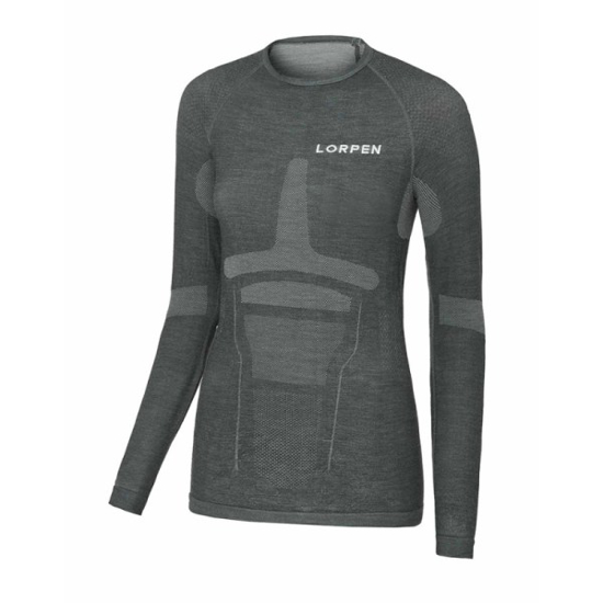 Prekės nuotrauka Moteriški termo marškinėliai Lorpen Taku L/S T-Shirt W - Pilka, M