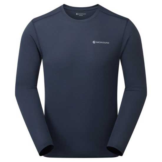 Prekės nuotrauka Vyriški marškinėliai Montane Dart Nano Long Sleeve T Shirt - Tamsiai mėlyna, XL