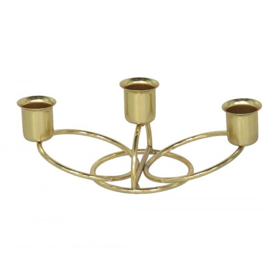 Prekės nuotrauka Žvakidė 3-jų žvak.18*8cm GOLD