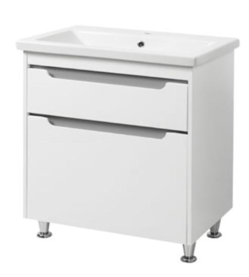 Prekės „Vonios komplektas spintelės ir praustuvo VALENCIA GREY TNB-2D 60 cm“ paveikslėlis