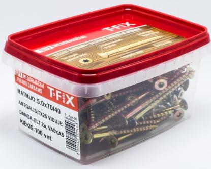 Prekės „Medsraigčiai geltoni 4x20 mm 400 vnt T-Fix“ paveikslėlis