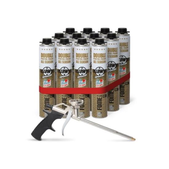 Prekės „Mažo plėtimosi putos FOME FLEX Double pistol (12 vnt.) + pistoletas“ paveikslėlis