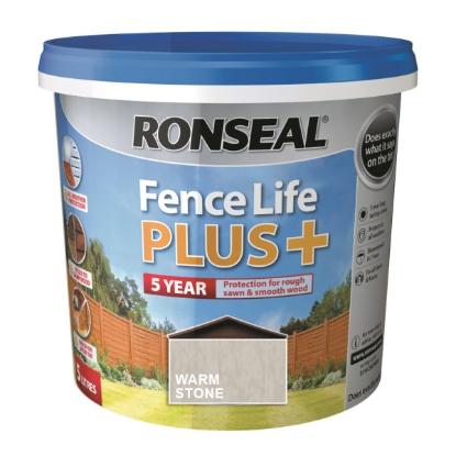 Prekės „Impregnantas Ronseal FenceLife Plus Warm Stone 5 L“ paveikslėlis
