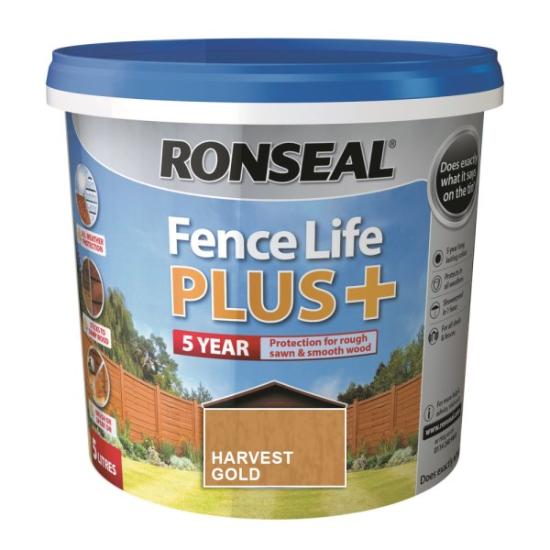 Prekės „Impregnantas Ronseal FenceLife Plus Harvest Gold 9 L“ paveikslėlis