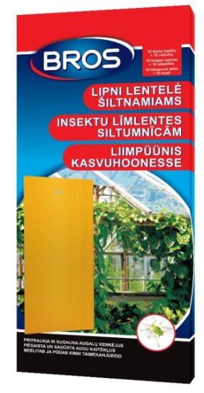 Prekės „Lipni vabzdžių gaudyklė šiltnamiams (10vnt) BROS“ paveikslėlis
