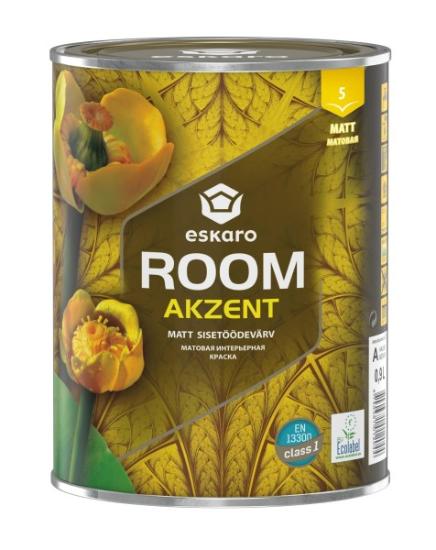 Prekės „Matiniai akriliniai dažai eskaro vandens pagrindu Akzent Room A 0,9L“ paveikslėlis