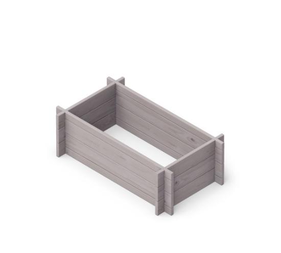 Prekės „Sumaunama medinė, pakeliama lysvė gėlėms, pilka 790x395x295mm Upyard“ paveikslėlis