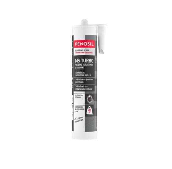 Prekės „Elastingi hibridiniai klijai PENOSIL MS TURBO, balti, 290 ml“ paveikslėlis