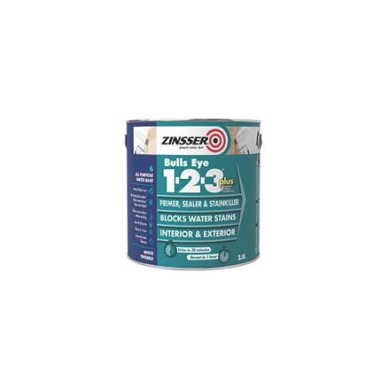 Prekės „Gruntas ZINSSER123 BullsEye dėmes blokuojantis, baltas 2.5 L“ paveikslėlis