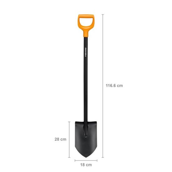 Prekės „Kastuvas smailus Solid Metal Fiskars“ paveikslėlis