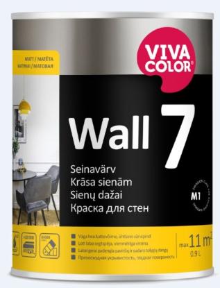 Prekės „Dažai matiniai sienoms VIVACOLOR WALL 7 A 0,9 l“ paveikslėlis