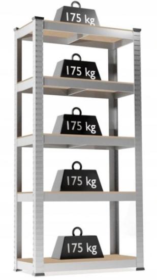 Prekės „Stelažas 5 lentynų 180x90x40cm 175kg GWI0878“ paveikslėlis