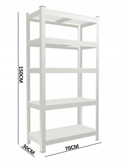 Prekės „Stelažas 5 lentynų 150x70x30cm 150kg GWI7378“ paveikslėlis