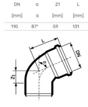 Prekės „Alkūnė vidaus HTB d=110x87°“ paveikslėlis