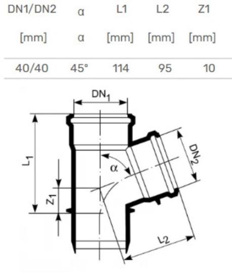 Prekės „Trišakis vidaus HTEA d=40x40x45°“ paveikslėlis