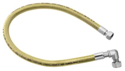 Prekės „Žarna dujoms plieninė FERRO WGK1250 dengta PVC kampinė 1/2" MM 125cm“ paveikslėlis